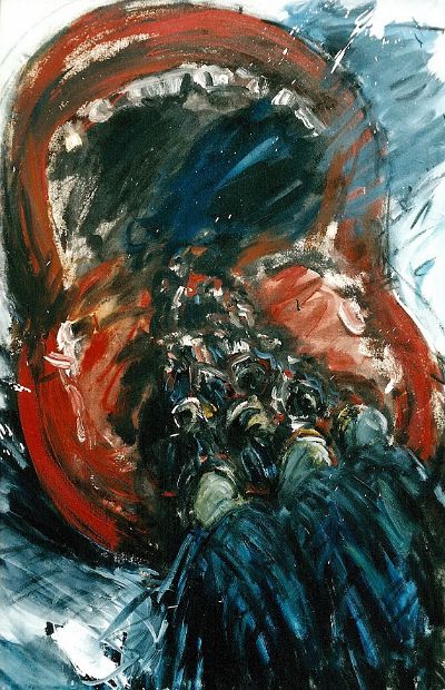 SILENTIUM - Gefährlicher Gehorsam, Öl auf Baumwolle, 125 x 90 cm